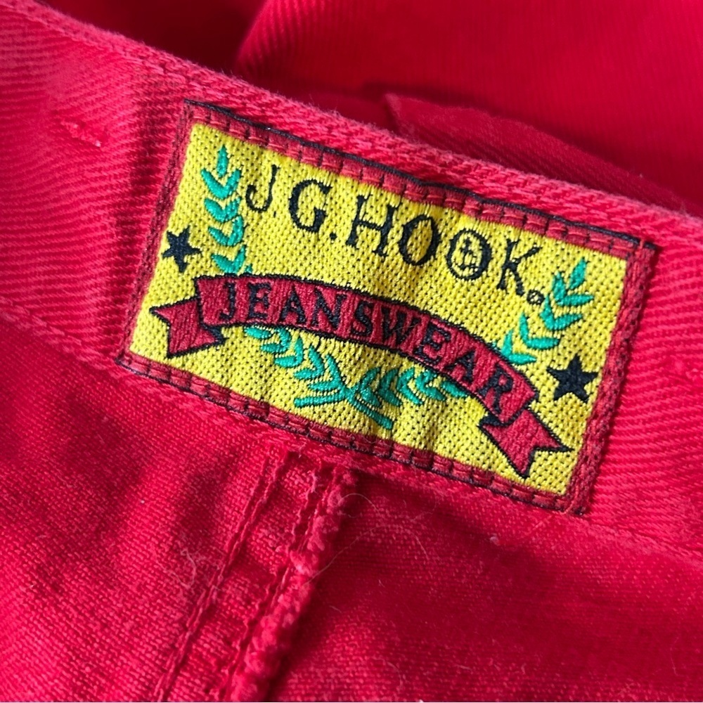 Vintage J.G. Hook High Waist Red Shorts Size 14 - Picture 5 of 6